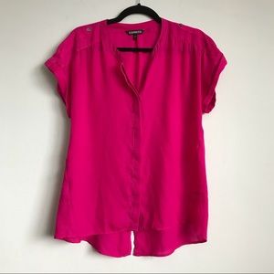 Express M Hot Pink Blouse Shirt Top